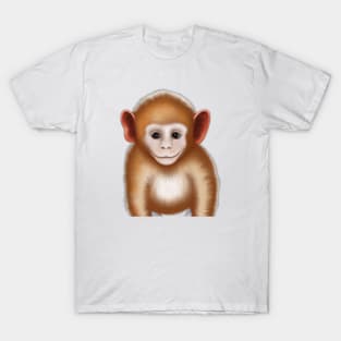 Cute Monkey Drawing T-Shirt